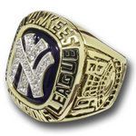 1981 New York Yankees American League Championship Ring