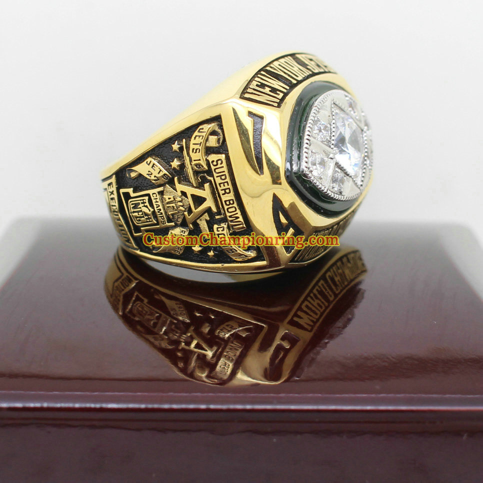 1968 New York Jets Super Bowl Ring Size 9.25