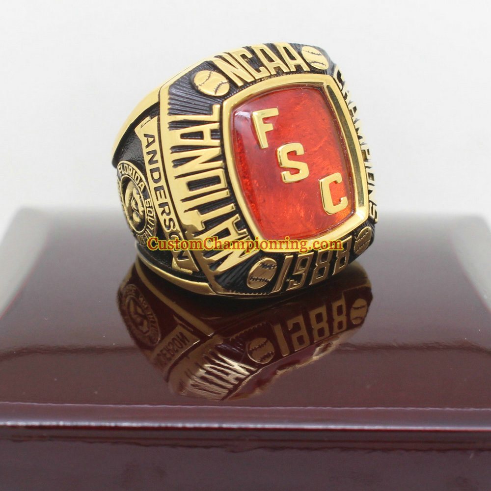 1988 Florida Southern Moccasins Baseball National Championship ring