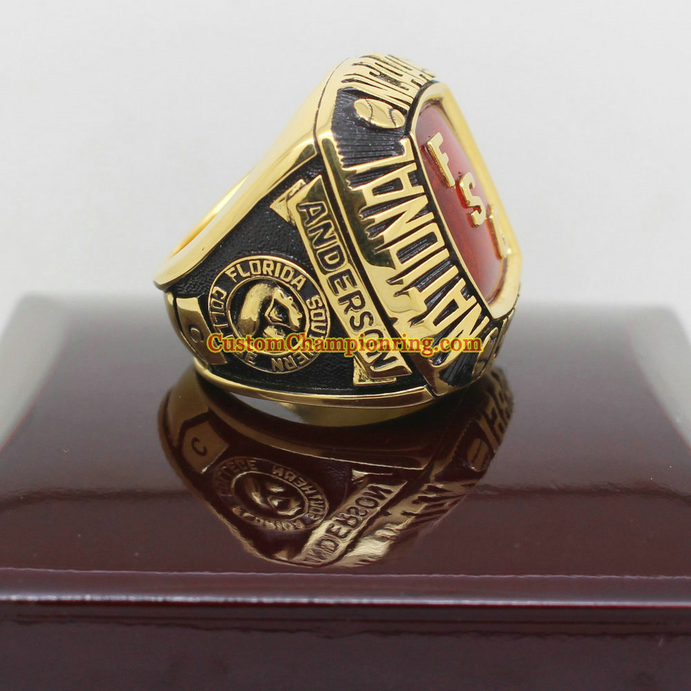 1988 Florida Southern Moccasins Baseball National Championship ring