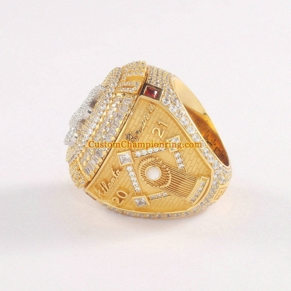 Atlanta Braves Ring Matte Gold Tungsten Wedding Ring Sizes 6 - 13 #atlanta #braves 10